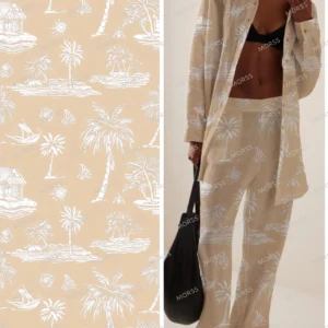Exclusive tropical island textile design license for apparel manufacturers