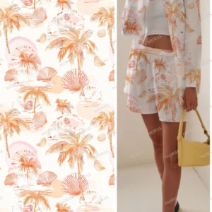 Exclusive tropical floral textile design license for apparel manufacturers