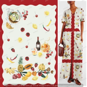 Exclusive fruit-themed textile design license for apparel manufacturers