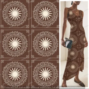 Exclusive sun medallion textile design license for apparel manufacturers