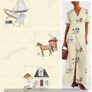 Exclusive island-themed textile design license for apparel manufacturers