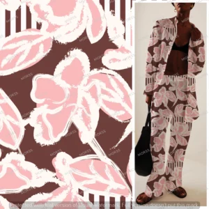 Exclusive abstract floral textile design license for apparel manufacturers
