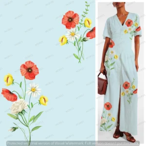 Exclusive floral textile design license for apparel manufacturers