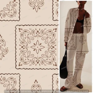Exclusive desert-inspired paisley textile design license for apparel manufacturers